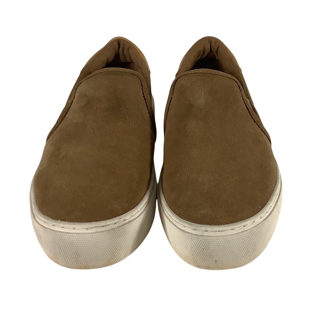 UGG Jass Chestnut Brown Suede Platform‎ Slip On Sneakers 1121613 Womens Size 8
